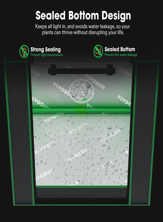 VIVOSUN Small Grow Tent for Aerogarden, Hydroponics Growing System, 20”x14”x21” Highly Reflective Mylar Indoor Grow Tent with Sealed Bottom Design, Ventilation Window and Cable Hole Port - Image 4